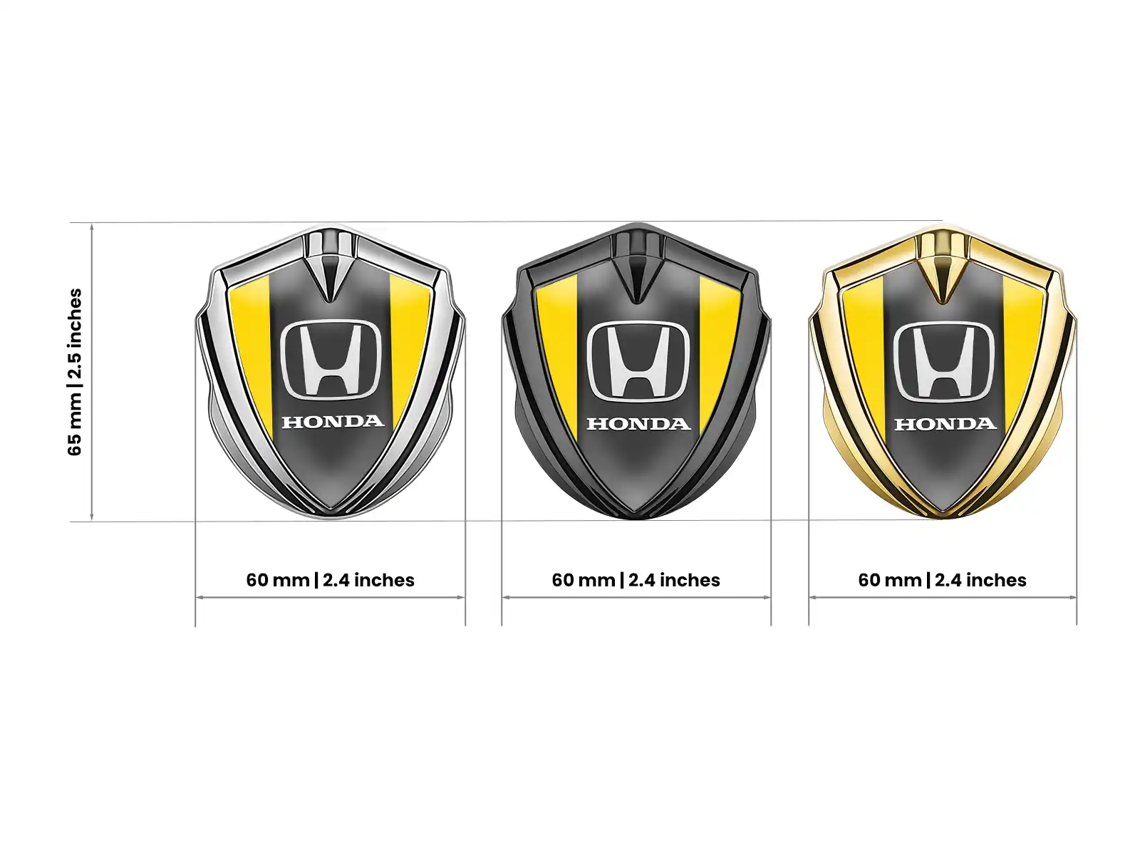 Honda Abzeichen Selbstklebend Pro Stil Legierung Finish